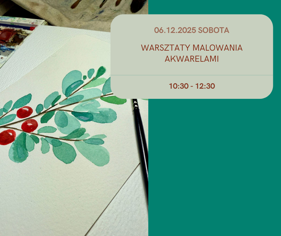 Warsztaty malowania akwarelami – 06.12.25