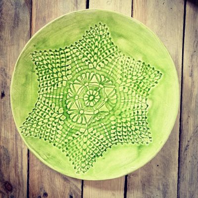 Patera koronka szmaragd